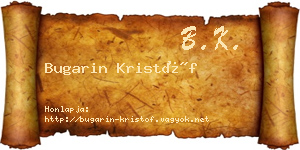 Bugarin Kristóf névjegykártya