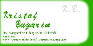 kristof bugarin business card