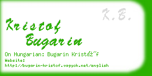 kristof bugarin business card